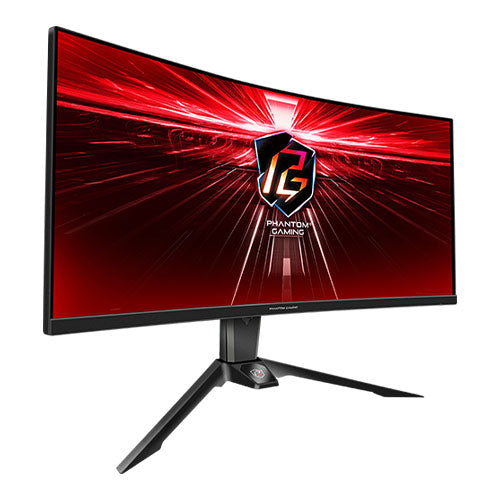 Asrock 34" WQHD Curved Gaming Monitor (PG34WQ15R2B), 3440 x 1440, 1ms, 2 HDMI, DP, 165Hz, VESA